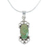 Sterling Silver Turquoise Southwestern Italian Snake Chain Necklace Set AX129066